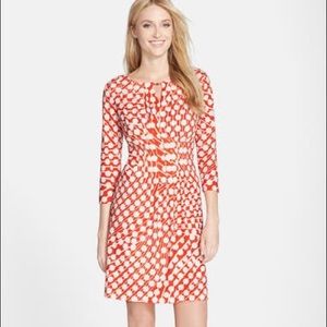 TAHARI Print Jersey Fit & Flare Dress